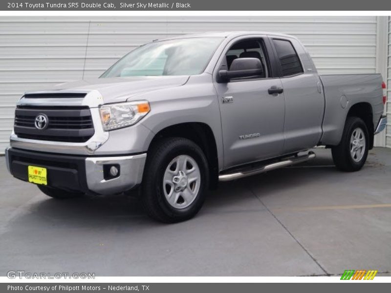 Silver Sky Metallic / Black 2014 Toyota Tundra SR5 Double Cab