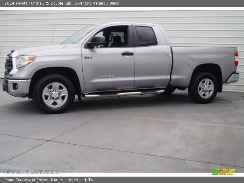 Silver Sky Metallic / Black 2014 Toyota Tundra SR5 Double Cab