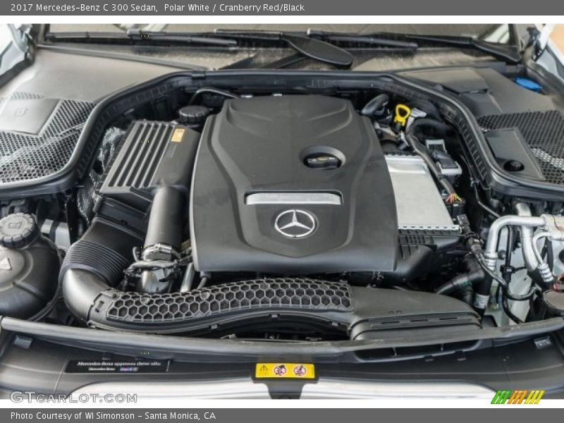 Polar White / Cranberry Red/Black 2017 Mercedes-Benz C 300 Sedan