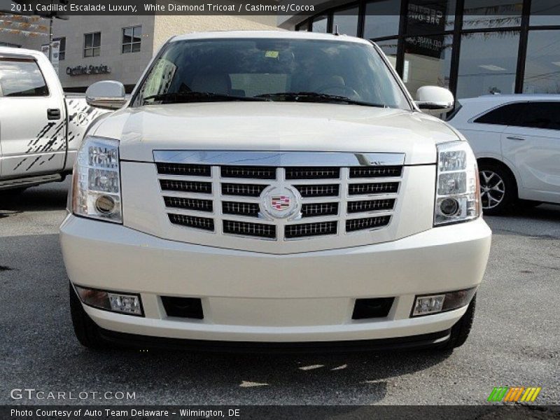 White Diamond Tricoat / Cashmere/Cocoa 2011 Cadillac Escalade Luxury