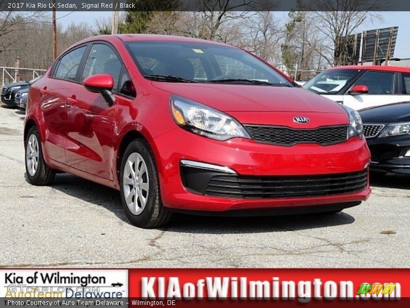 Signal Red / Black 2017 Kia Rio LX Sedan