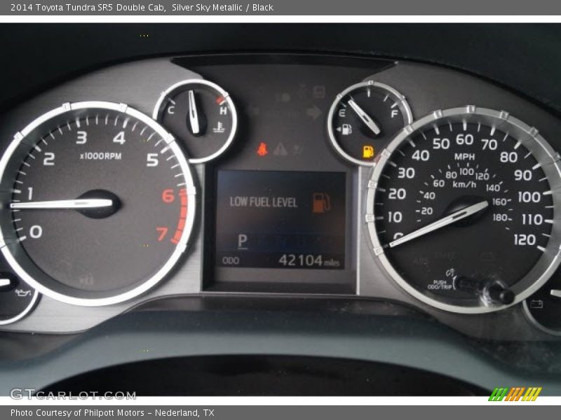 Silver Sky Metallic / Black 2014 Toyota Tundra SR5 Double Cab