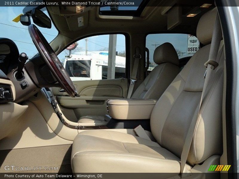 White Diamond Tricoat / Cashmere/Cocoa 2011 Cadillac Escalade Luxury