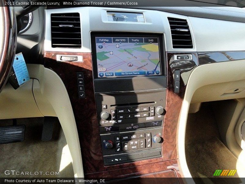 White Diamond Tricoat / Cashmere/Cocoa 2011 Cadillac Escalade Luxury