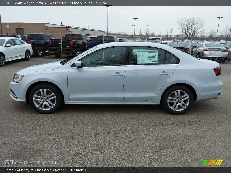 White Silver / Black/Palladium Gray 2017 Volkswagen Jetta S