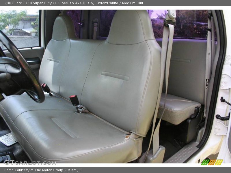 Oxford White / Medium Flint 2003 Ford F350 Super Duty XL SuperCab 4x4 Dually