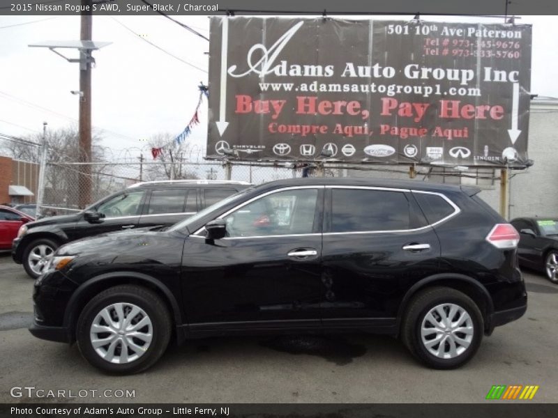 Super Black / Charcoal 2015 Nissan Rogue S AWD