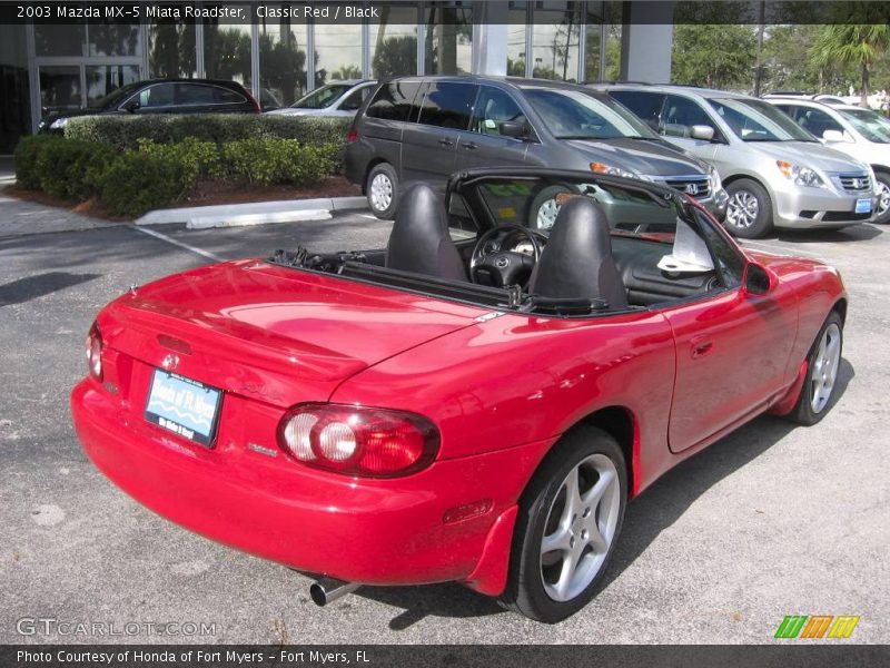 Classic Red / Black 2003 Mazda MX-5 Miata Roadster
