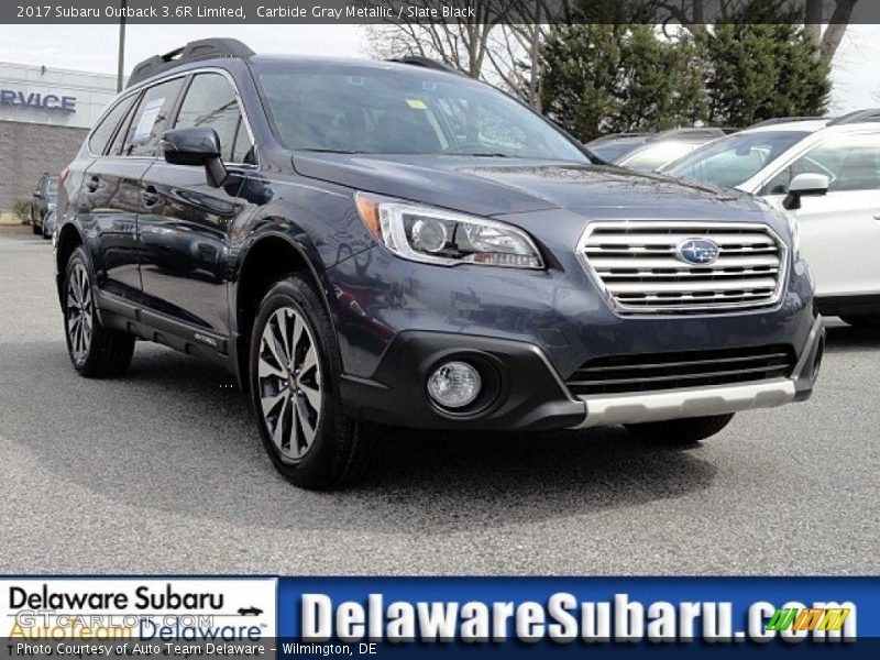 Carbide Gray Metallic / Slate Black 2017 Subaru Outback 3.6R Limited