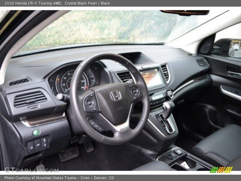 Crystal Black Pearl / Black 2016 Honda CR-V Touring AWD