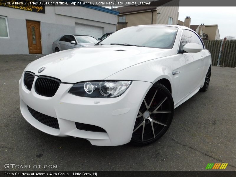 Alpine White / Coral Red/Black Dakota Leather 2009 BMW 3 Series 335i Convertible