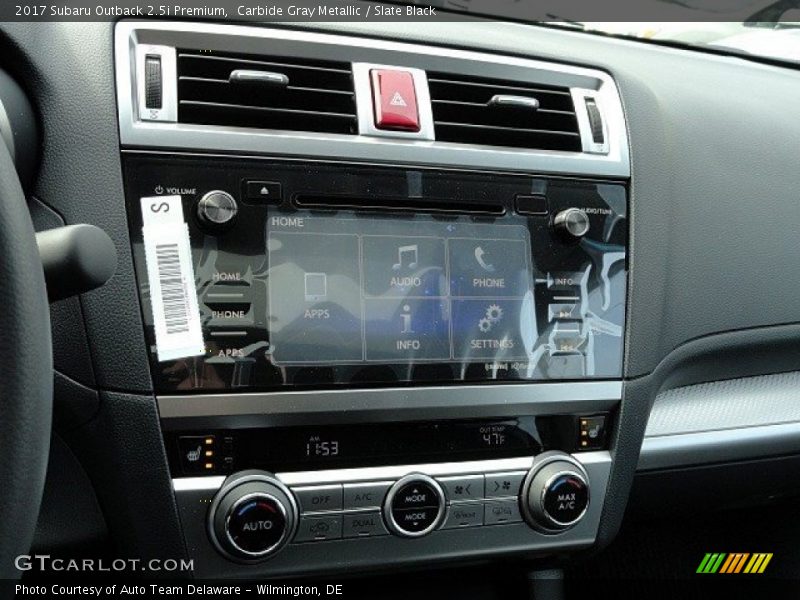 Carbide Gray Metallic / Slate Black 2017 Subaru Outback 2.5i Premium