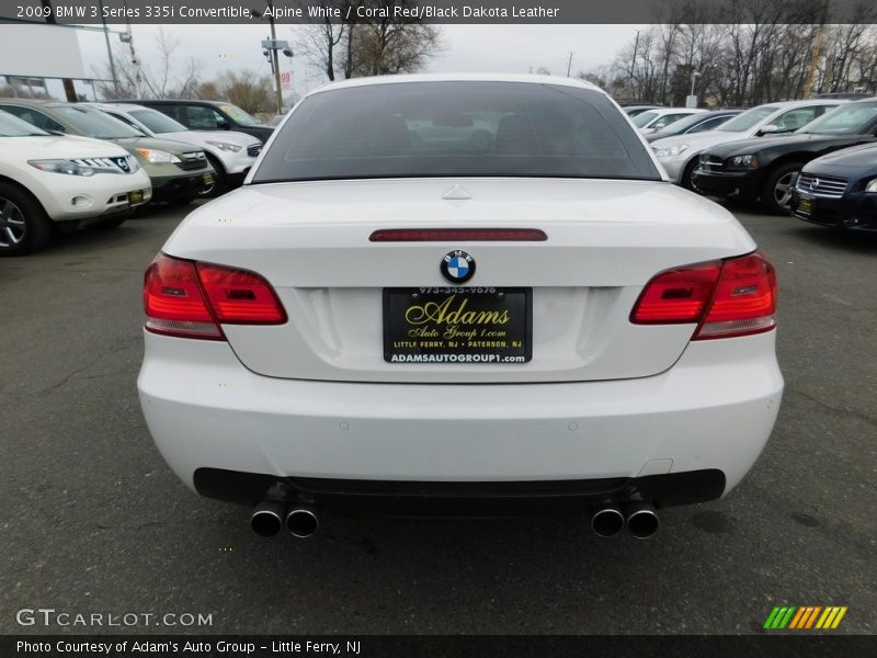 Alpine White / Coral Red/Black Dakota Leather 2009 BMW 3 Series 335i Convertible