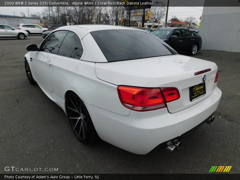 Alpine White / Coral Red/Black Dakota Leather 2009 BMW 3 Series 335i Convertible