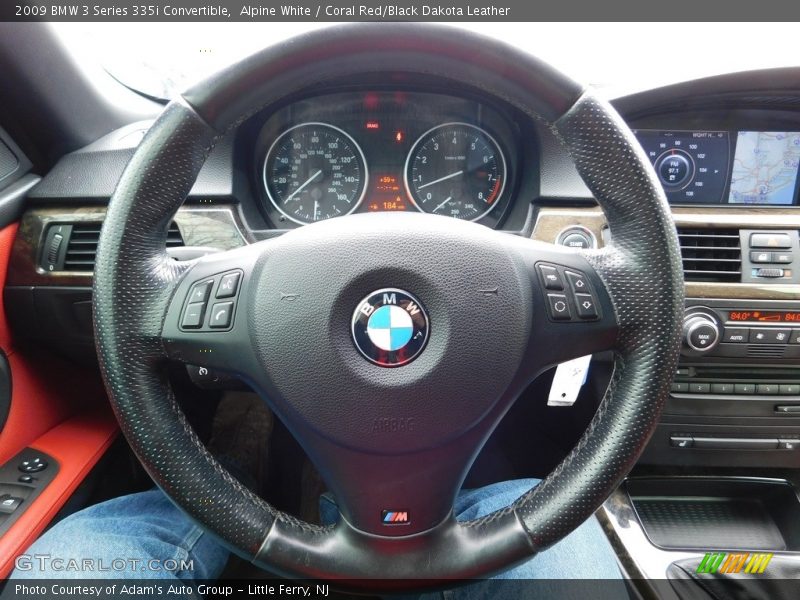 Alpine White / Coral Red/Black Dakota Leather 2009 BMW 3 Series 335i Convertible