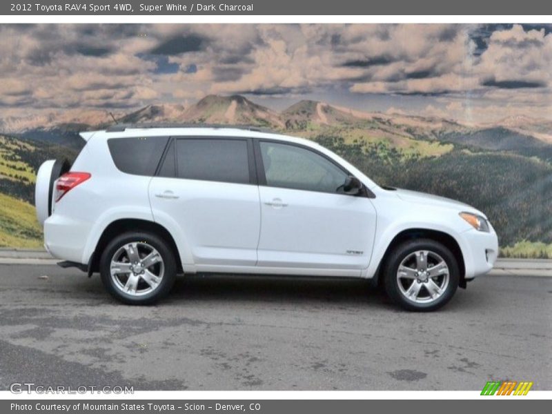 Super White / Dark Charcoal 2012 Toyota RAV4 Sport 4WD