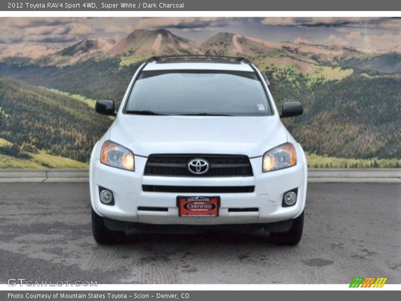 Super White / Dark Charcoal 2012 Toyota RAV4 Sport 4WD
