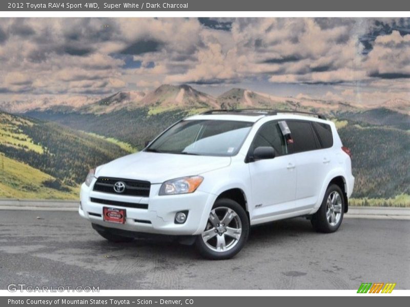 Super White / Dark Charcoal 2012 Toyota RAV4 Sport 4WD