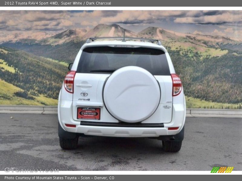Super White / Dark Charcoal 2012 Toyota RAV4 Sport 4WD