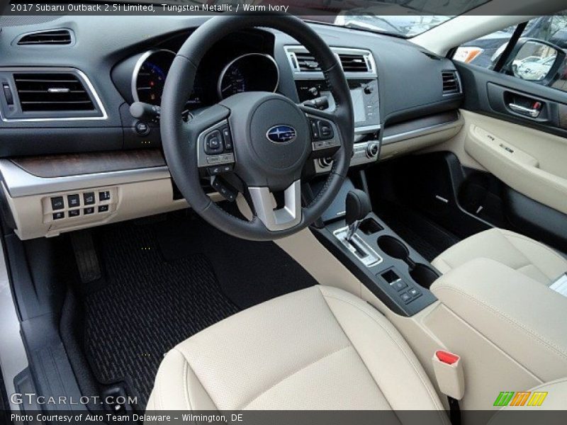 Tungsten Metallic / Warm Ivory 2017 Subaru Outback 2.5i Limited