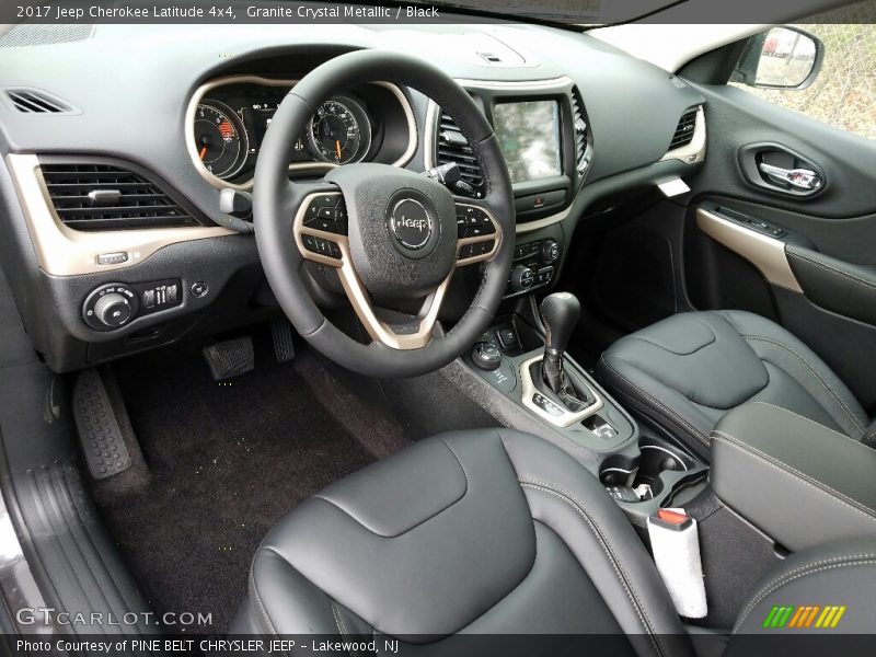 Granite Crystal Metallic / Black 2017 Jeep Cherokee Latitude 4x4