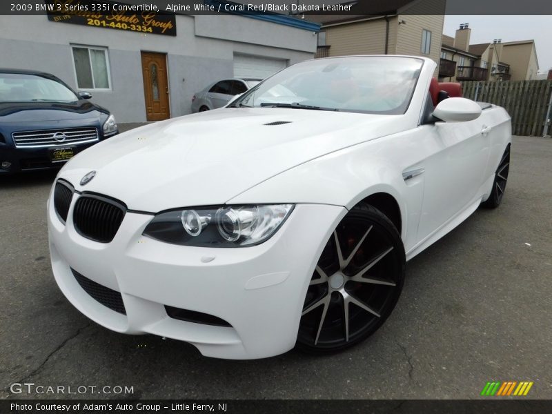 Alpine White / Coral Red/Black Dakota Leather 2009 BMW 3 Series 335i Convertible