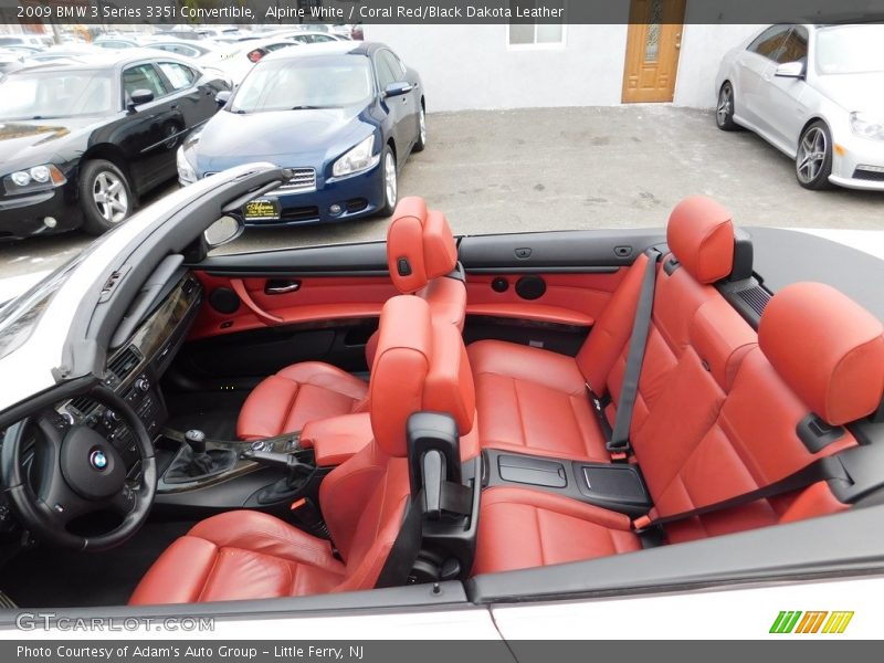 Alpine White / Coral Red/Black Dakota Leather 2009 BMW 3 Series 335i Convertible