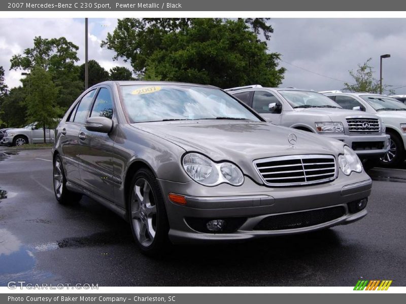 Pewter Metallic / Black 2007 Mercedes-Benz C 230 Sport