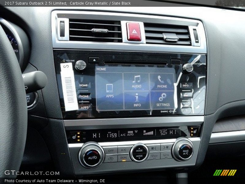 Carbide Gray Metallic / Slate Black 2017 Subaru Outback 2.5i Limited