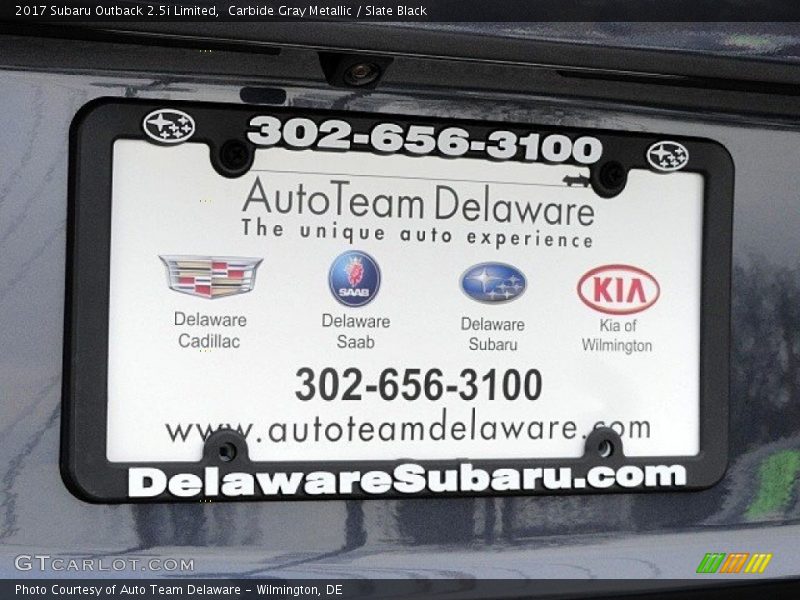 Carbide Gray Metallic / Slate Black 2017 Subaru Outback 2.5i Limited