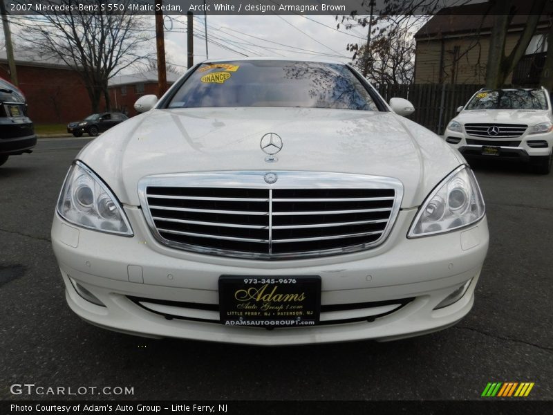 Arctic White / designo Armagnac Brown 2007 Mercedes-Benz S 550 4Matic Sedan