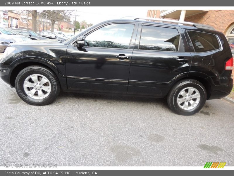 Ebony Black / Beige 2009 Kia Borrego LX V6 4x4