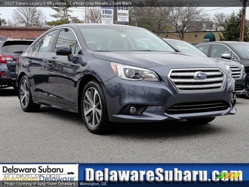 Carbide Gray Metallic / Slate Black 2017 Subaru Legacy 3.6R Limited