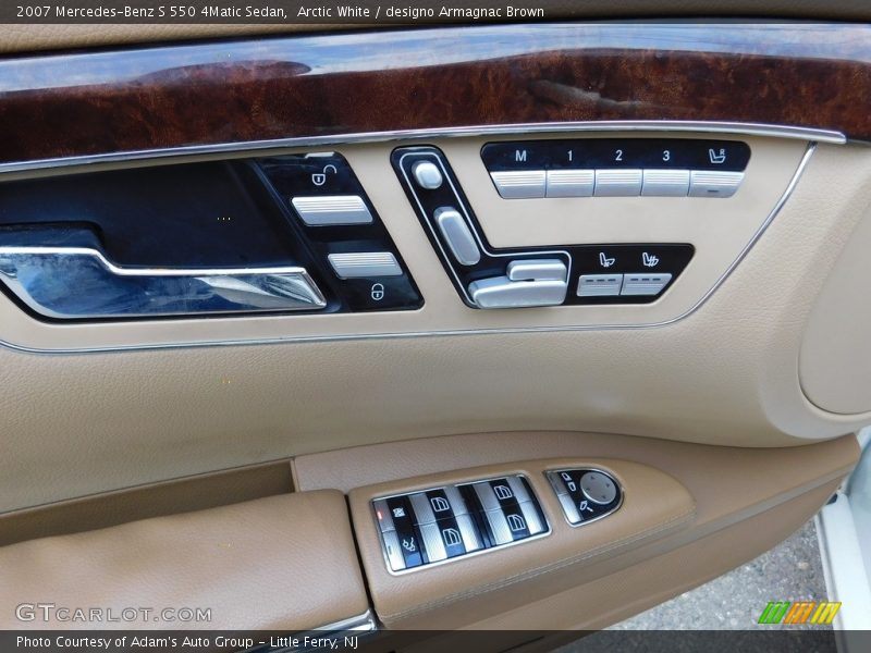 Arctic White / designo Armagnac Brown 2007 Mercedes-Benz S 550 4Matic Sedan