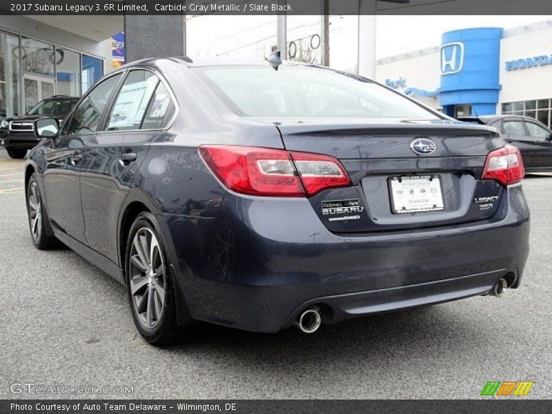 Carbide Gray Metallic / Slate Black 2017 Subaru Legacy 3.6R Limited