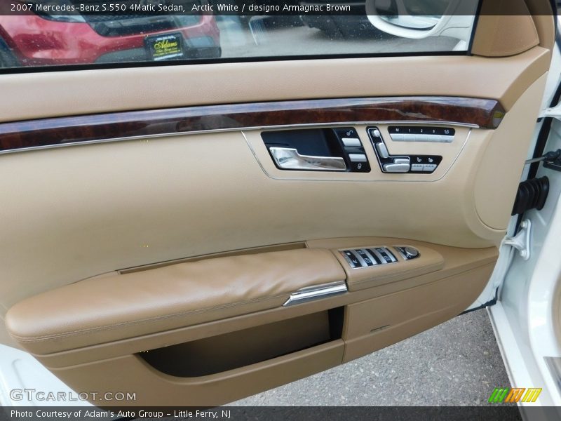 Arctic White / designo Armagnac Brown 2007 Mercedes-Benz S 550 4Matic Sedan