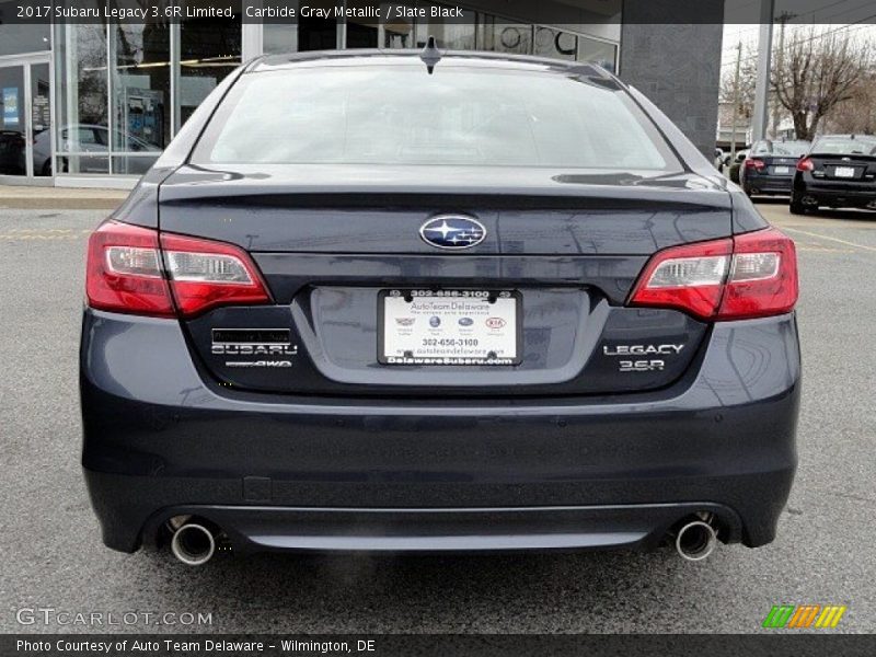 Carbide Gray Metallic / Slate Black 2017 Subaru Legacy 3.6R Limited