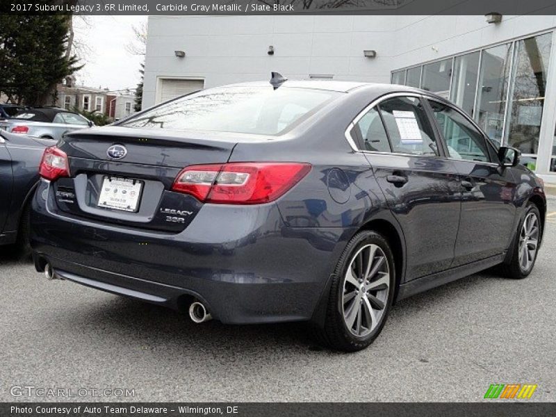 Carbide Gray Metallic / Slate Black 2017 Subaru Legacy 3.6R Limited