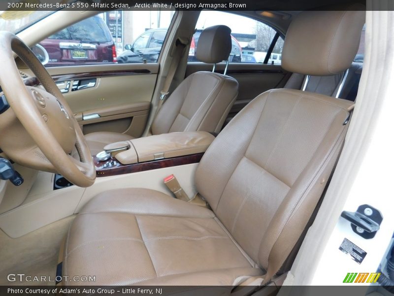 Arctic White / designo Armagnac Brown 2007 Mercedes-Benz S 550 4Matic Sedan