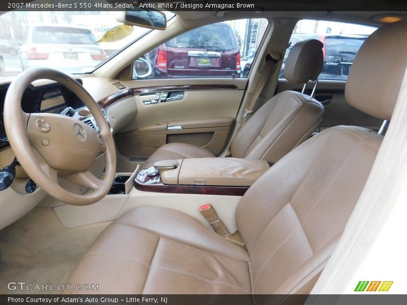 Arctic White / designo Armagnac Brown 2007 Mercedes-Benz S 550 4Matic Sedan