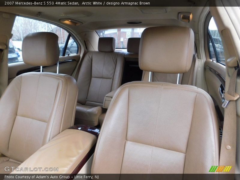 Arctic White / designo Armagnac Brown 2007 Mercedes-Benz S 550 4Matic Sedan