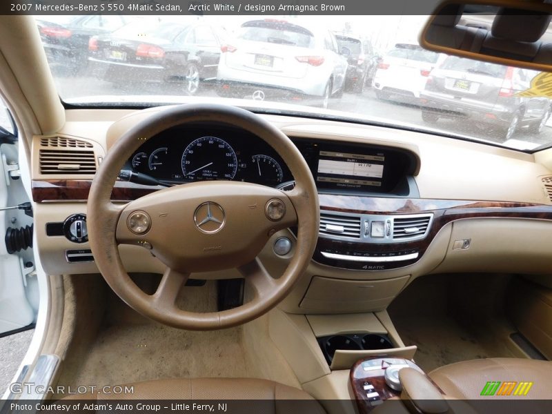 Arctic White / designo Armagnac Brown 2007 Mercedes-Benz S 550 4Matic Sedan