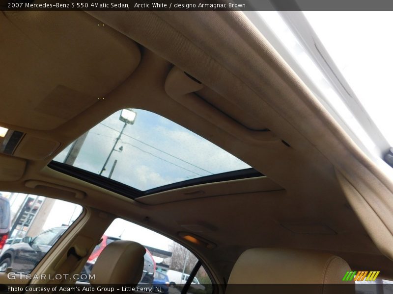 Arctic White / designo Armagnac Brown 2007 Mercedes-Benz S 550 4Matic Sedan