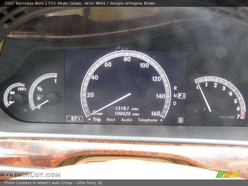 Arctic White / designo Armagnac Brown 2007 Mercedes-Benz S 550 4Matic Sedan