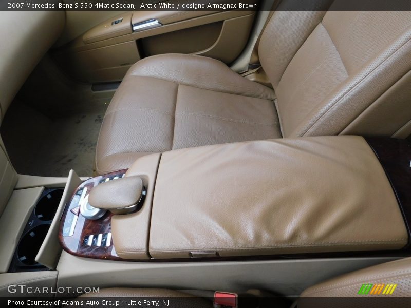Arctic White / designo Armagnac Brown 2007 Mercedes-Benz S 550 4Matic Sedan