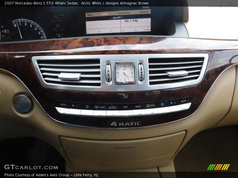 Arctic White / designo Armagnac Brown 2007 Mercedes-Benz S 550 4Matic Sedan
