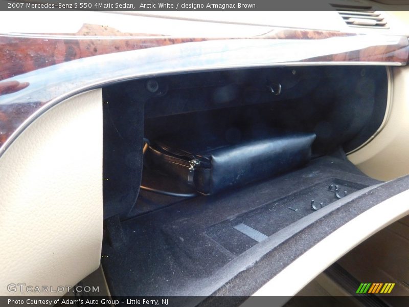 Arctic White / designo Armagnac Brown 2007 Mercedes-Benz S 550 4Matic Sedan