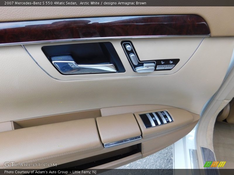 Arctic White / designo Armagnac Brown 2007 Mercedes-Benz S 550 4Matic Sedan