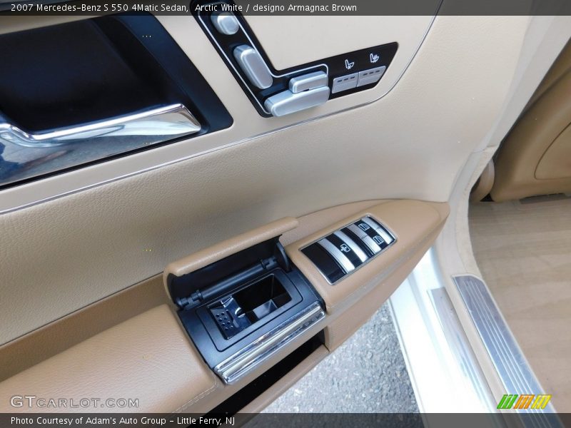 Arctic White / designo Armagnac Brown 2007 Mercedes-Benz S 550 4Matic Sedan