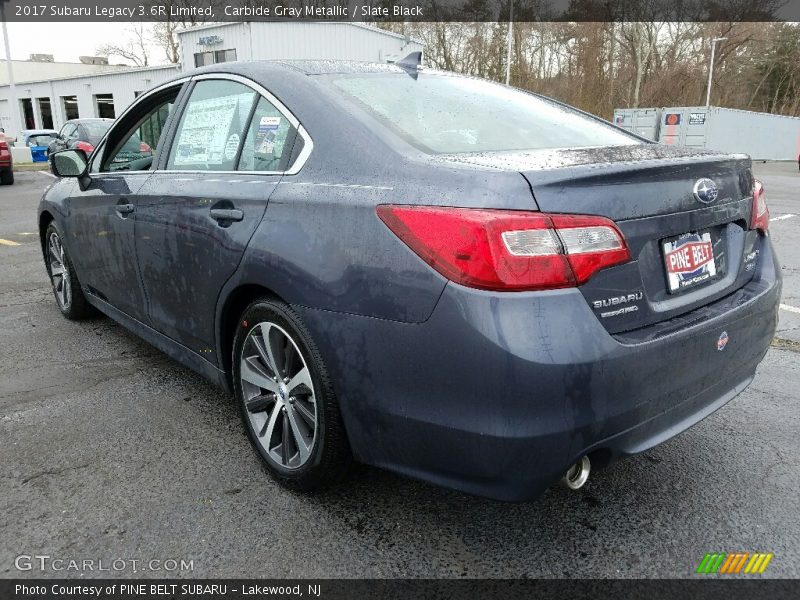 Carbide Gray Metallic / Slate Black 2017 Subaru Legacy 3.6R Limited